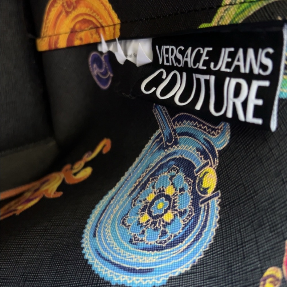 Versace Jeans Couture Black Tote with Colorful Heart Accents Revisable - Picture 4 of 9